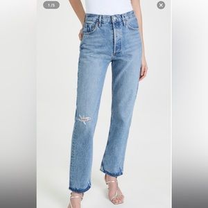 Lightly worn 90s pinch waist high rise jeans
